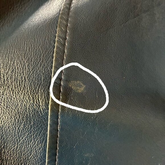 Vintage Emsleigh Royal Custom Blue Leather Long Belted Jacket 1970's - Picture 14 of 16